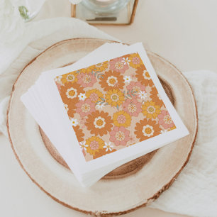 Retro 70er Groovy Babydusche Serviette