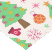 Retro 70er Groovy Christmas Trees Pattern Tischdecke (Schrägansicht)