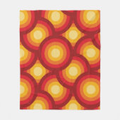 Retro 70er Groovy Circles-Muster Fleecedecke (Vorderseite)