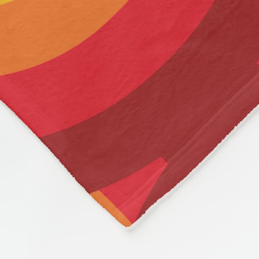 Retro 70er Groovy Circles-Muster Fleecedecke (Ecke)