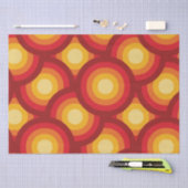Retro 70er Groovy Circles-Muster Seidenpapier (Handwerk)