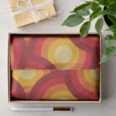 Retro 70er Groovy Circles-Muster Seidenpapier (Geschenk)