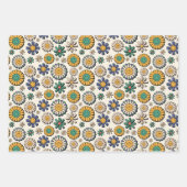 Retro 70er Groovy Daisies Hippie Blume Geschenkpapier Set (Vorderseite 3)