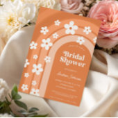 Retro 70er Groovy Daisy Boho Rainbow Brautparty Einladung