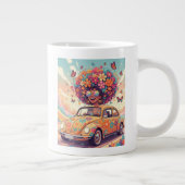 Retro 70er Groovy Flower Power Jumbo-Tasse (Rechts)