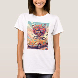 Retro 70er Groovy Flower Power T-Shirt