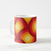 Retro 70er Groovy Geometric Circles Kaffeetasse (Vorderseite Links)