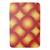 Retro 70er Groovy Geometric Overlapping Circles Badematte (Vorderseite Vertikal)