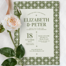 Retro 70er Groovy Green Wedding