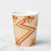 Retro 70er Groovy Hippie Blume 30. Geburtstag Pappbecher (Links)