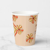 Retro 70er Groovy Hippie Blume 30. Geburtstag Pappbecher (Rechts)