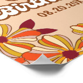 Retro 70er Groovy Hippie Blume 30. Geburtstag Poster (Ecke)