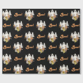 Retro 70er Groovy Hippie Ghost & Boo Halloween Spa Geschenkpapier (Flach)