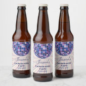 Retro 70er Groovy Letzte Disco Junggeselinnen-Absc Bierflaschenetikett (Flaschen)