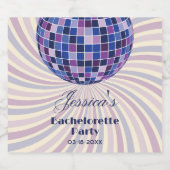 Retro 70er Groovy Letzte Disco Junggeselinnen-Absc Bierflaschenetikett (Einzelnes Label)