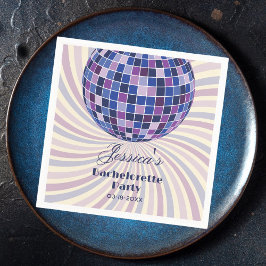 Retro 70er Groovy Letzte Disco Junggeselinnen-Absc Serviette