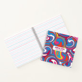 Retro 70er Groovy Psychedelic Name Notebook Notizblock (Innenseite)