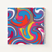 Retro 70er Groovy Psychedelic Name Notebook Notizblock (Rückseite)