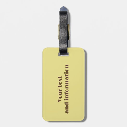 Retro 70er Groovy Streifen Monogramm Gepäckanhänger (Rückseite vertikal)