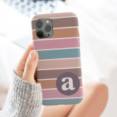 Retro 70er Groovy Stripes Monogramm Trendy Pastell Case-Mate iPhone Hülle