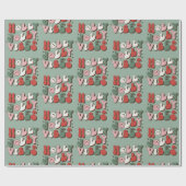 Retro 70er Groovy und Bright Santa Claus Geschenkpapier (Flach)