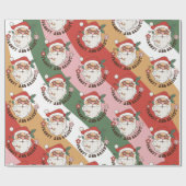 Retro 70er Groovy und Bright Santa Claus Geschenkpapier (Flach)