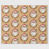 Retro 70er Groovy und Bright Santa Claus Geschenkpapier (Flach)