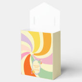 Retro 70er Groovy Wave Blume Vielen Dank Geschenkschachtel (Geöffnet)