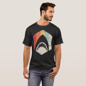 Retro 70er große weißer Haifisch-Ikone T-Shirt (Vorne ganz)
