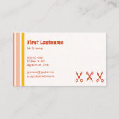 Retro-70er-Haarstylist Visitenkarte (Rückseite)