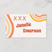 Retro-70er-Haarstylist Visitenkarte (Vorderseite)