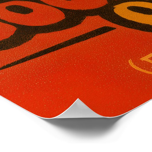 Retro 70er Halloween Hexe Poster (Ecke)