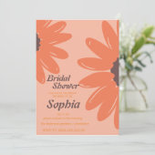 Retro-70er-Hippie-BRAUTPARTY Einladung (Stehend Vorderseite)