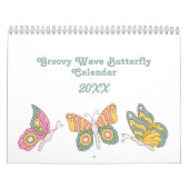 Retro 70er Hippie Groovy Wave Butterfly Kalender (Titelbild)