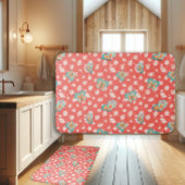 RETRO 70er Hippy Daisy Mod Butterfly Lachs Pink Badematte