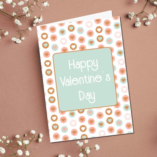 Retro 70er Hippy Valentine's Day Karte