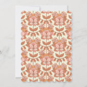 Retro 70er inspiriert Orange Wedding Einladung (Rückseite)