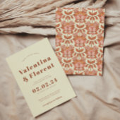 Retro 70er inspiriert Orange Wedding Einladung