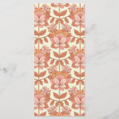 Retro 70er inspiriert Orange Wedding Menu Menükarte (Rückseite)