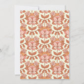 Retro 70er inspiriert Orange Wedding Speichern Sie Einladung (Rückseite)