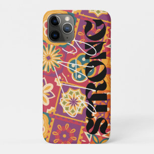 Retro 70er Jahre Florales Patchwork Stay Strong U Case-Mate iPhone Hülle