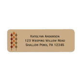 Retro 70er Jahre Geometric Tan Brown (Vorne)