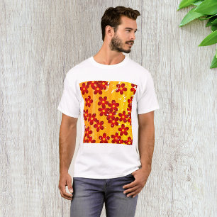 Retro 70er Jahre Groovy Blumenmuster T-Shirt