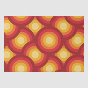 Retro-70er-Jahre Groovy-Kreismuster  Seidenpapier