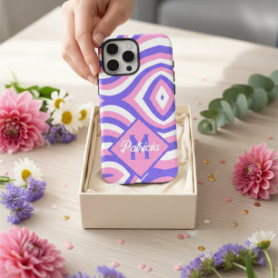 Retro 70er Jahre Groovy Pink Purple Psychedelische iPhone 16 Pro Max Hülle