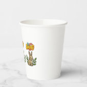 Retro 70er Jahre Osterhasen Grafikdesign Pappbecher (Links)