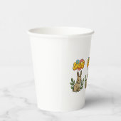 Retro 70er Jahre Osterhasen Grafikdesign Pappbecher (Rechts)