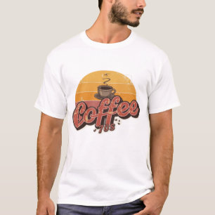 Retro 70er-Jahre Stimmung Vintage-Text-Kaffee-Il T-Shirt