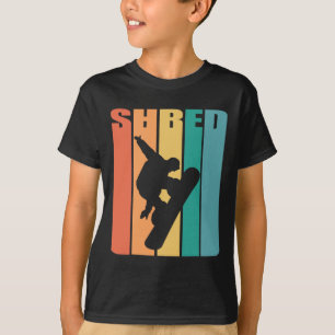 Retro 70er Jahre Vintage Snowboard-Shirt Snowboard T-Shirt