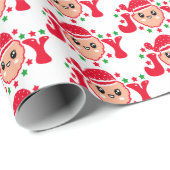 Retro 70er Joy Santa Claus Wrapping Geschenkpapier (Rolleneckpunkt)